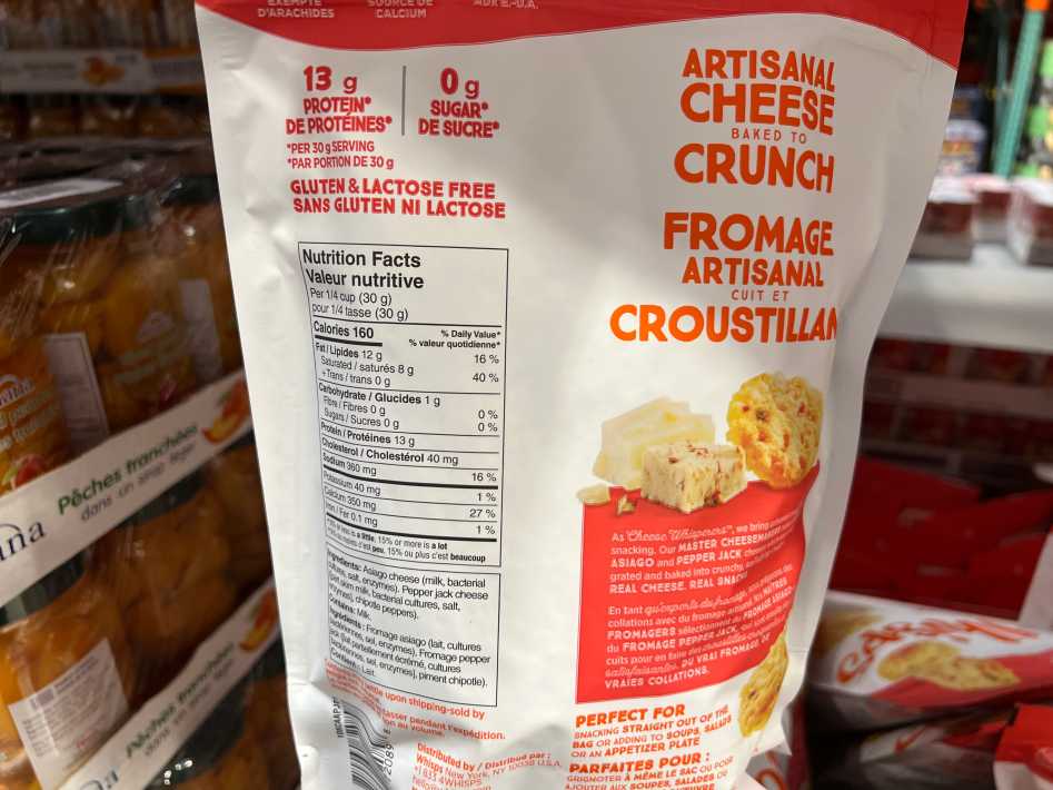 Costco CELLO WHISPS ASIAGO PEPPER JACK CHEESE CRISPS 306 g - Canada (ITM 6026055)