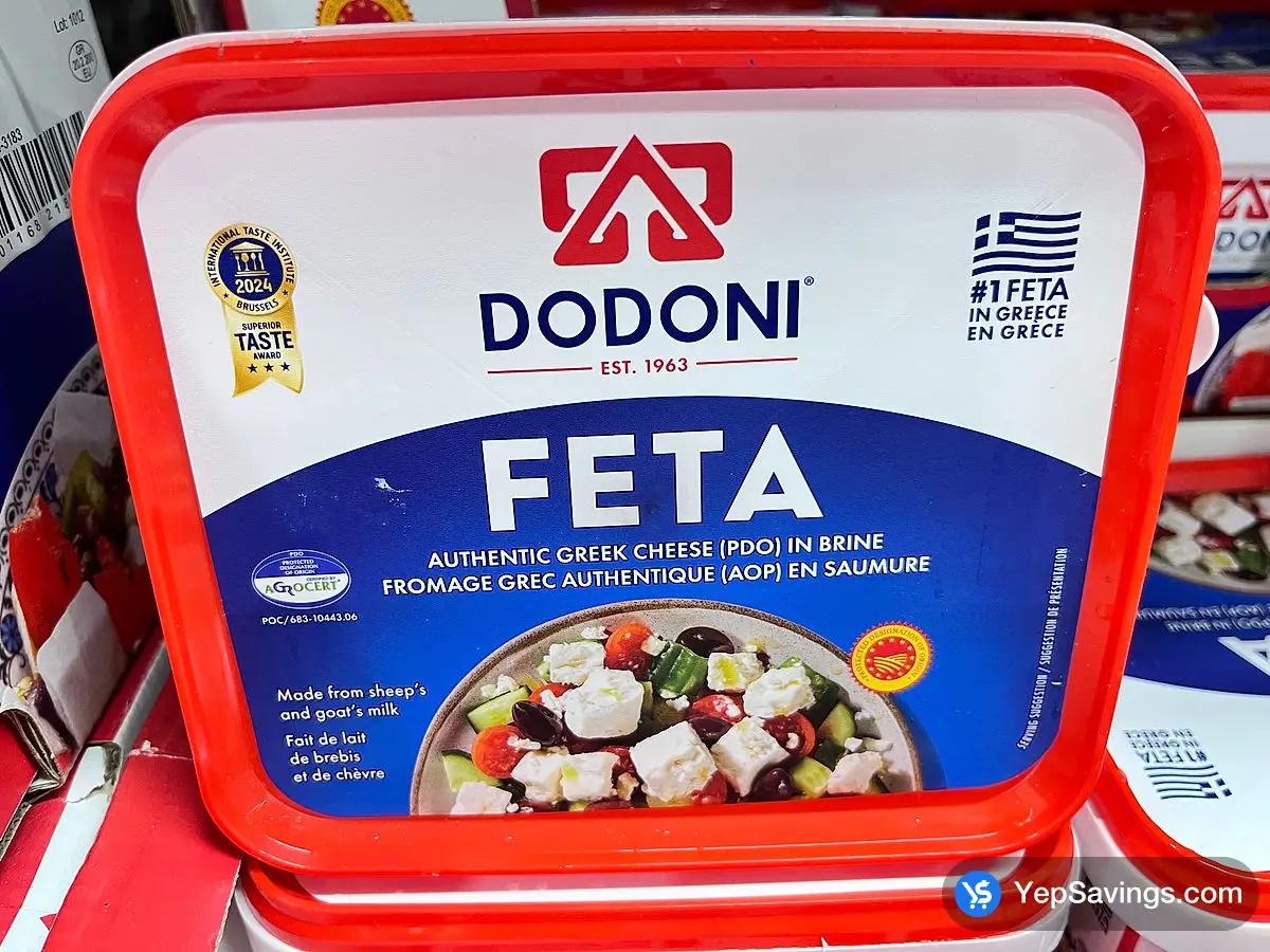 Costco DODONI FETA CHEESE 1 kg - Canada (ITM 1059394)