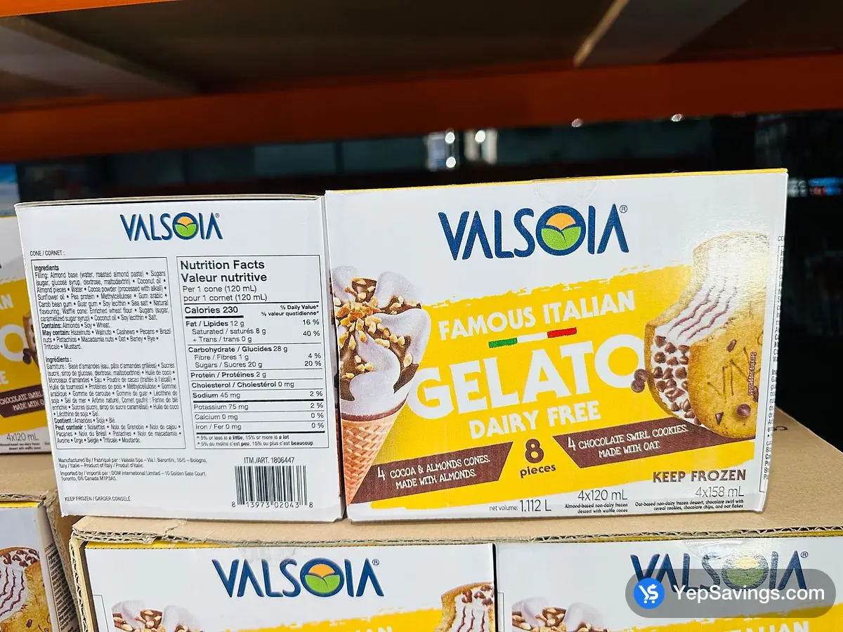 VALSOIA DAIRY - FREE GELATO Pack of 8 ITM 1806447 at Costco