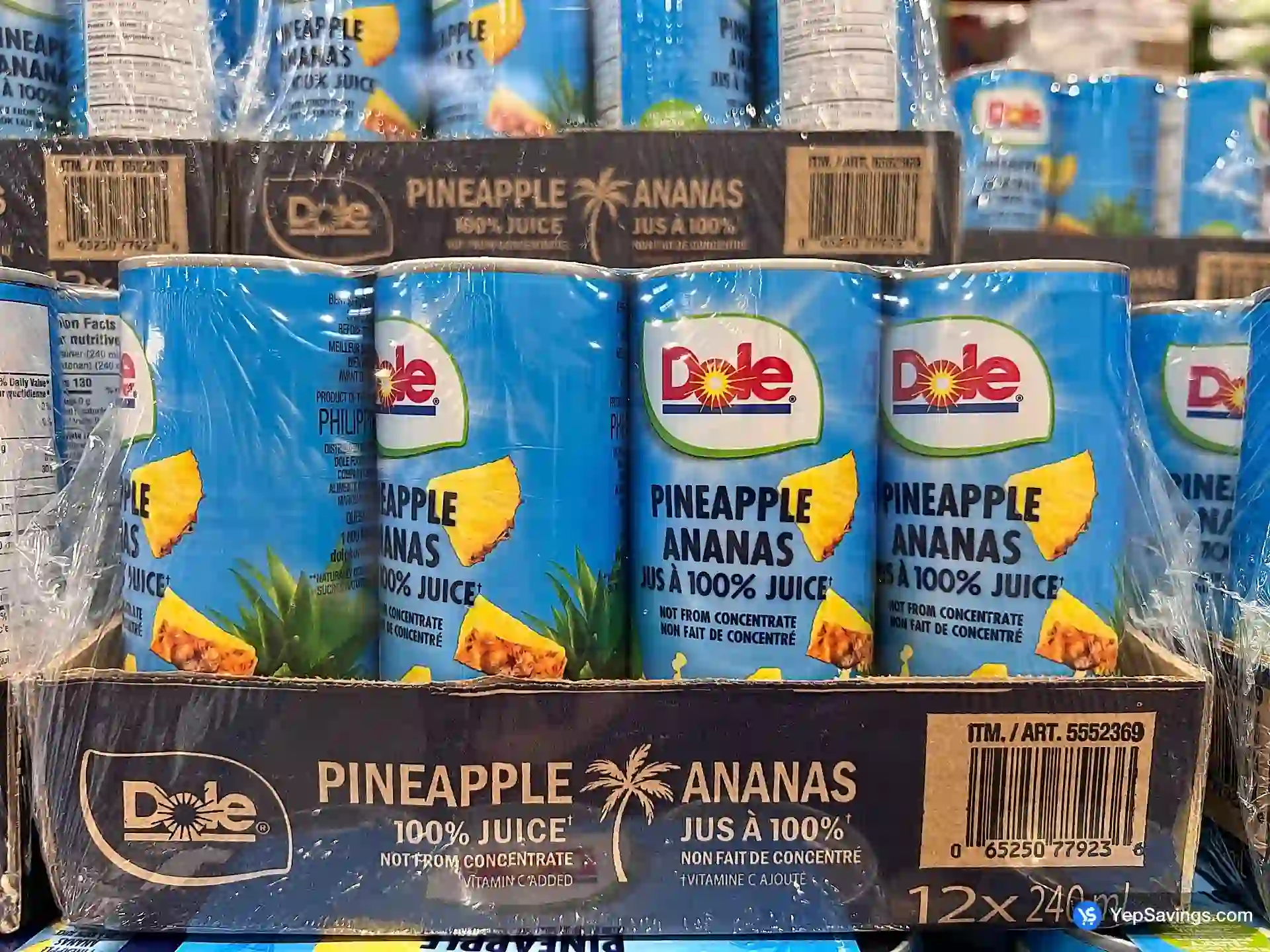 Costco DOLE PINEAPPLE JUICE 12 x 240 mL - Canada (ITM 5552369)