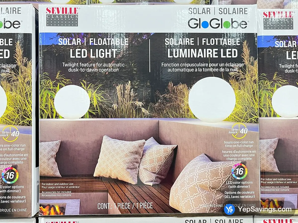 Costco GLOGLOBE WIRELESS LED SPHERE Solar Power - Canada (ITM 1005265)