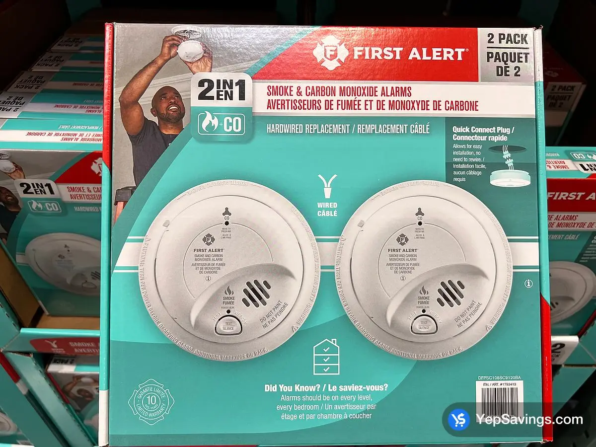 Costco FIRST ALERT SMOKE & CO COMBO ALARM PACK OF 2 - Canada (ITM 1793413)