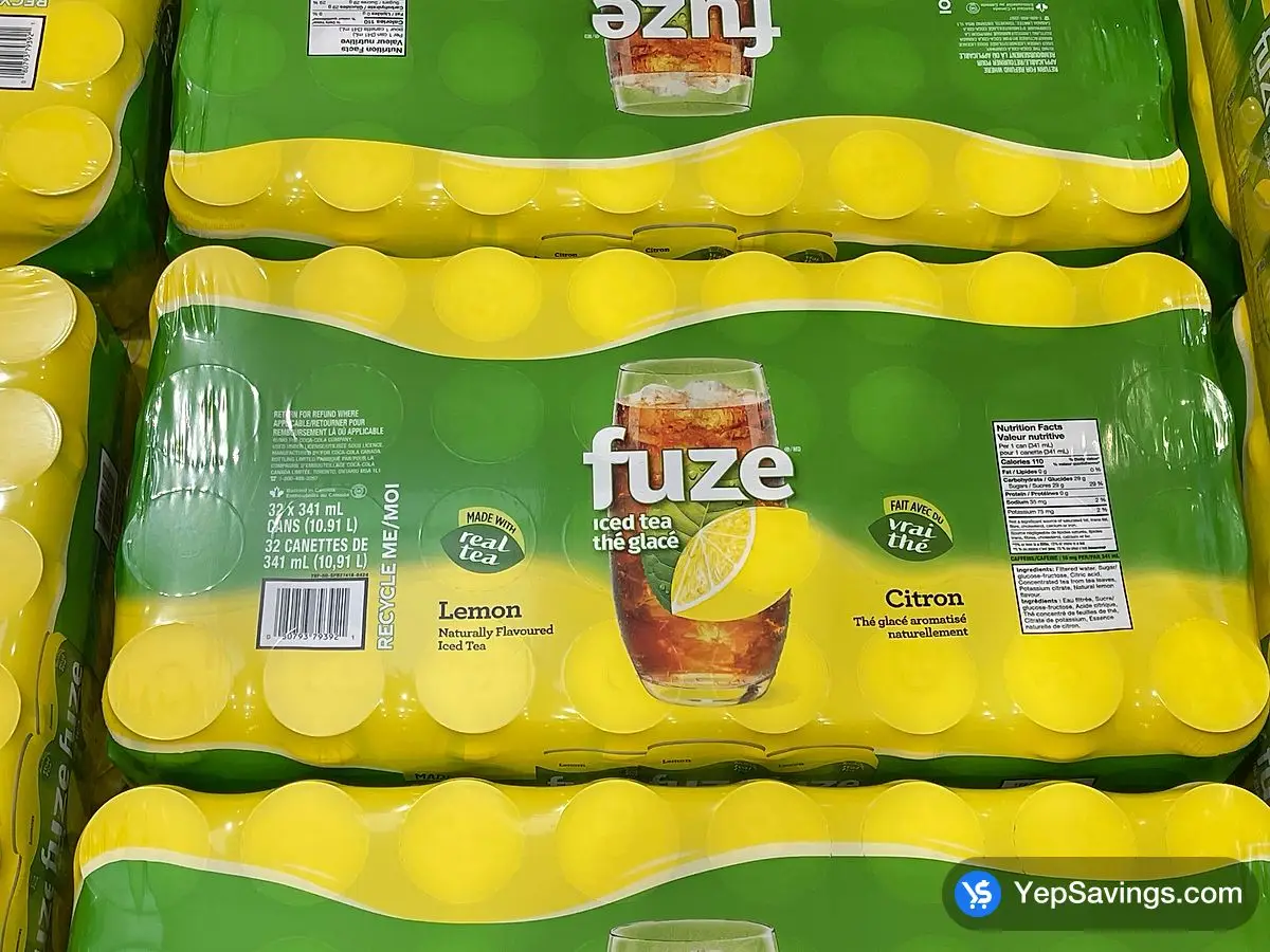 Costco FUZE LEMON ICED TEA 32 x 341 mL - Canada (ITM 1878075)