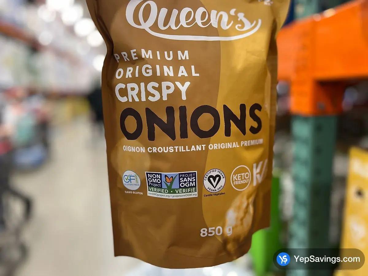 Costco QUEEN'S ORIGINAL CRISPY ONIONS 850 g - Canada (ITM 1780548)