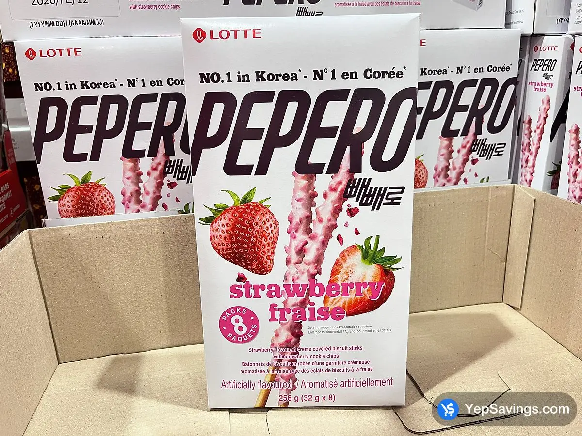 Costco LOTTE STRAWBERRY PEPERO 8 x 32 g - Canada (ITM 1803385)
