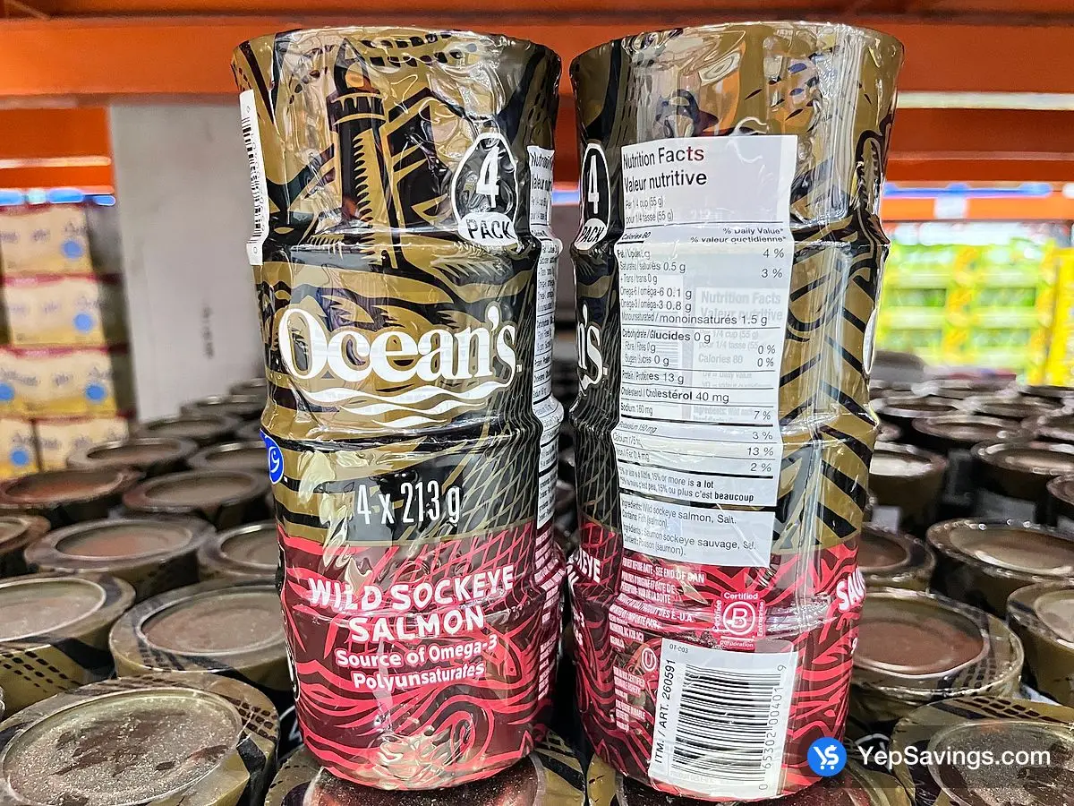 OCEAN'S SOCKEYE SALMON 4 x 213 g ITM 260591 at Costco