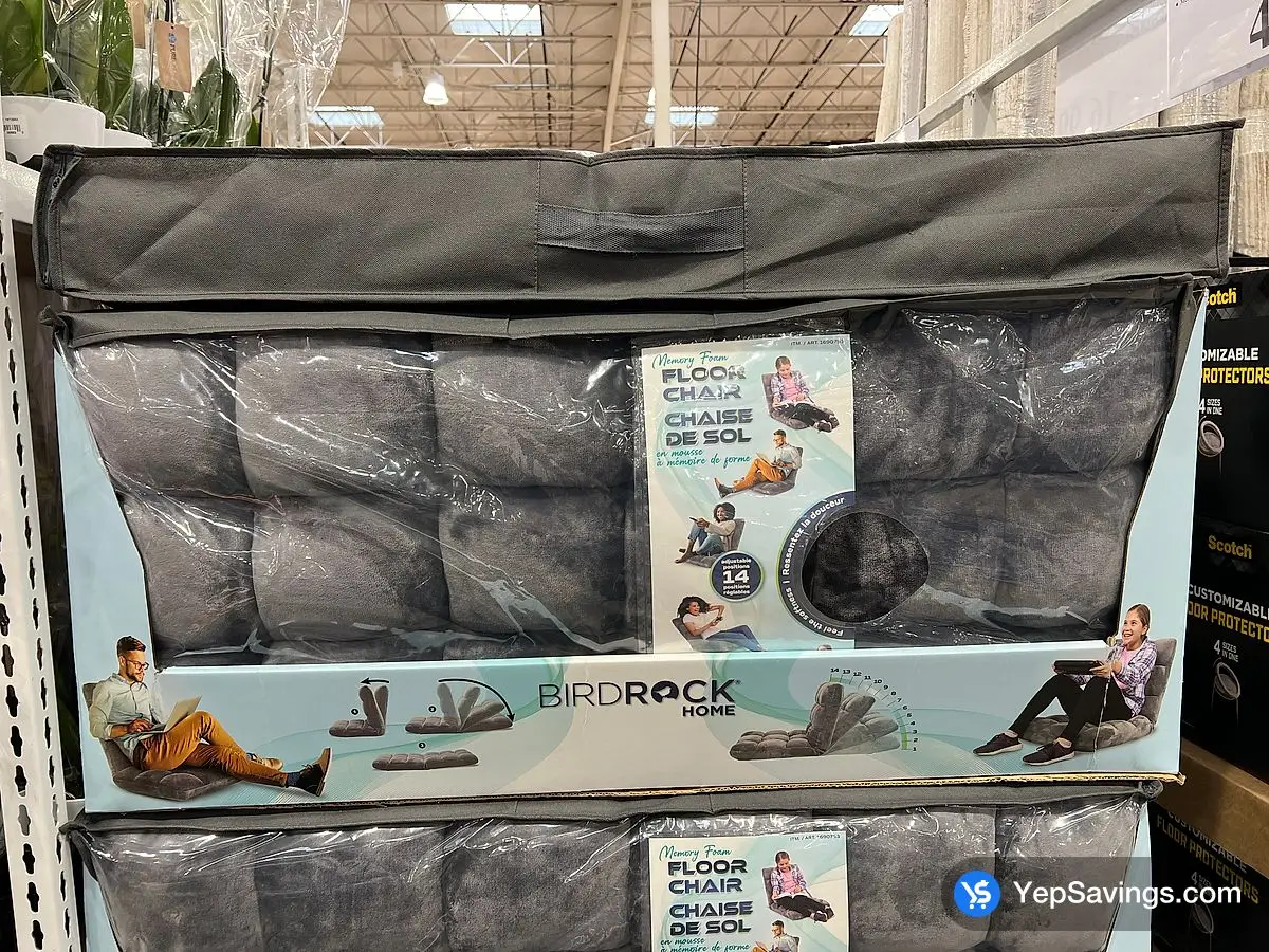 Costco BIRDROCK HOME FOLDING FLOOR CHAIR 42.5 " x 19.6 " x 4.9 " - Canada (ITM 1690753)