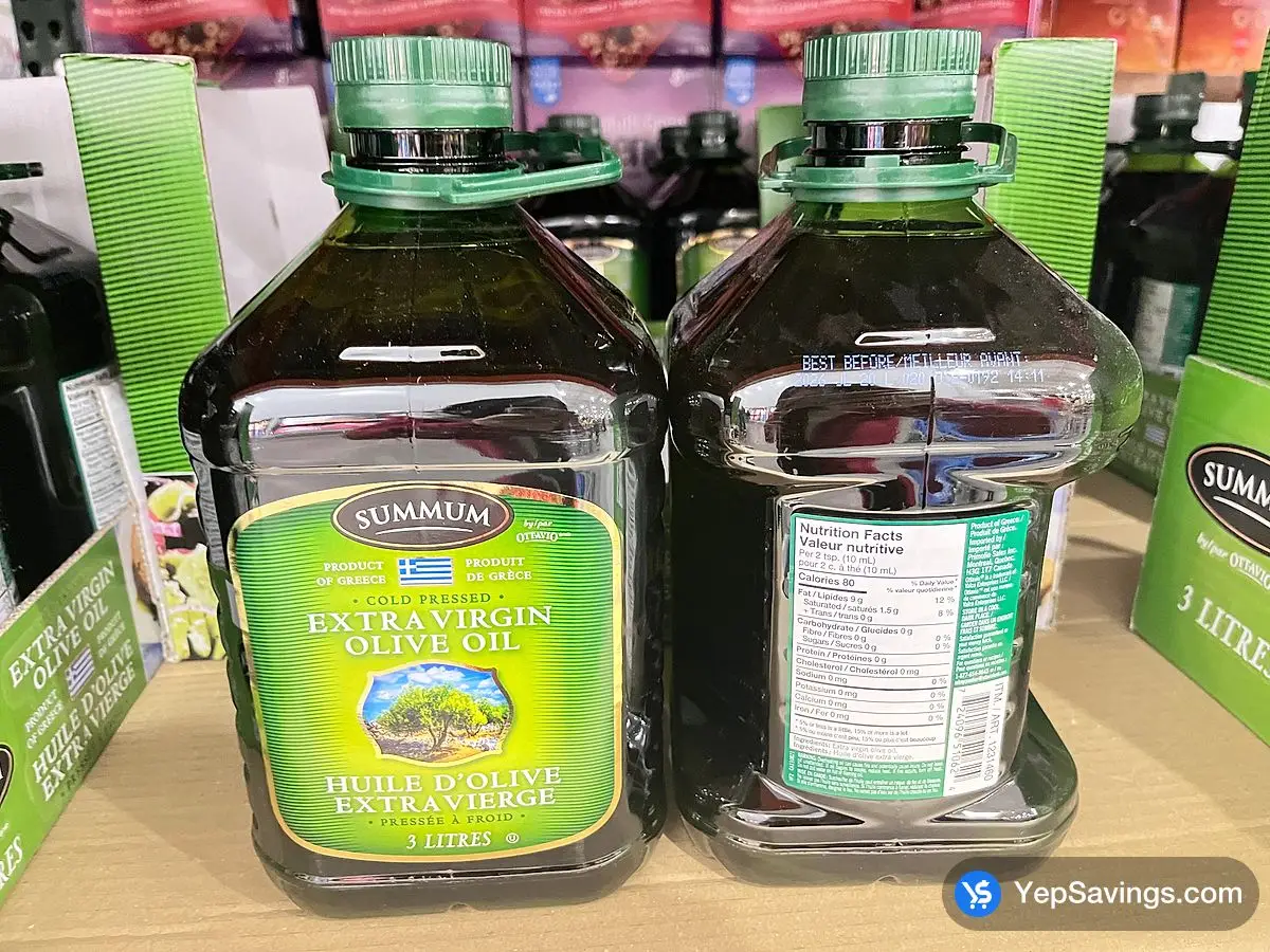 Costco SUMMUM EXTRA VIRGIN OLIVE OIL 3 L - Canada (ITM 1231460)