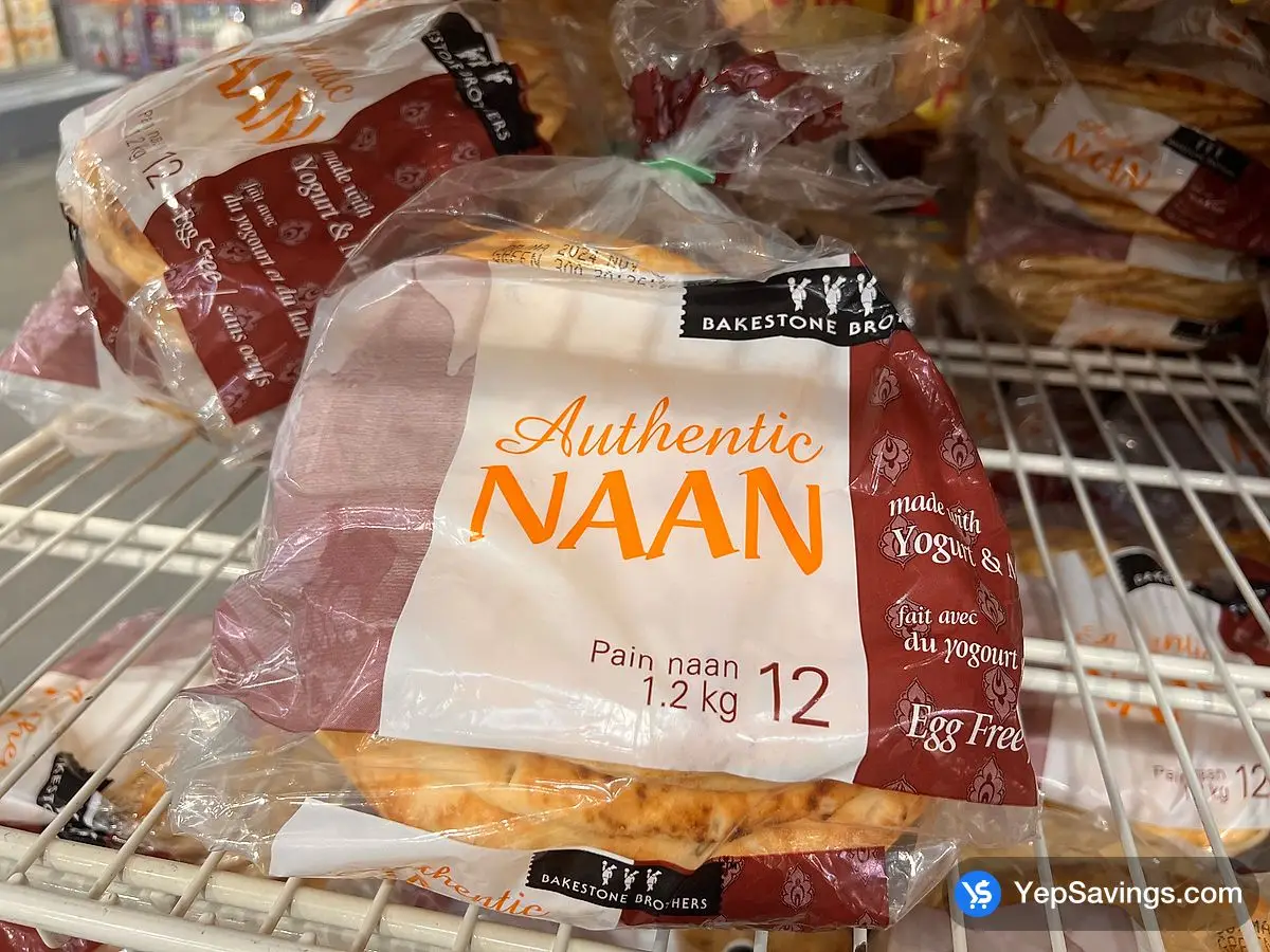 Costco BAKESTONE BROTHERS AUTHENTIC NAAN 12 x 100 g + - Canada (ITM 108)
