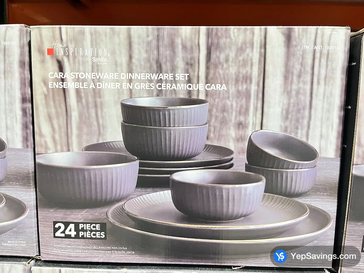 Costco SAFDIE CARA STONEWARE DINNERWARE 24 PIECES - Canada (ITM 1800142)