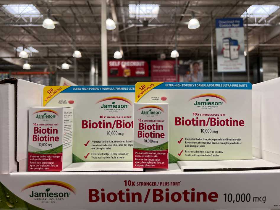 Costco JAMIESON BIOTIN 10000 MCG 120 SOFTGELS - Canada (ITM 1219938)