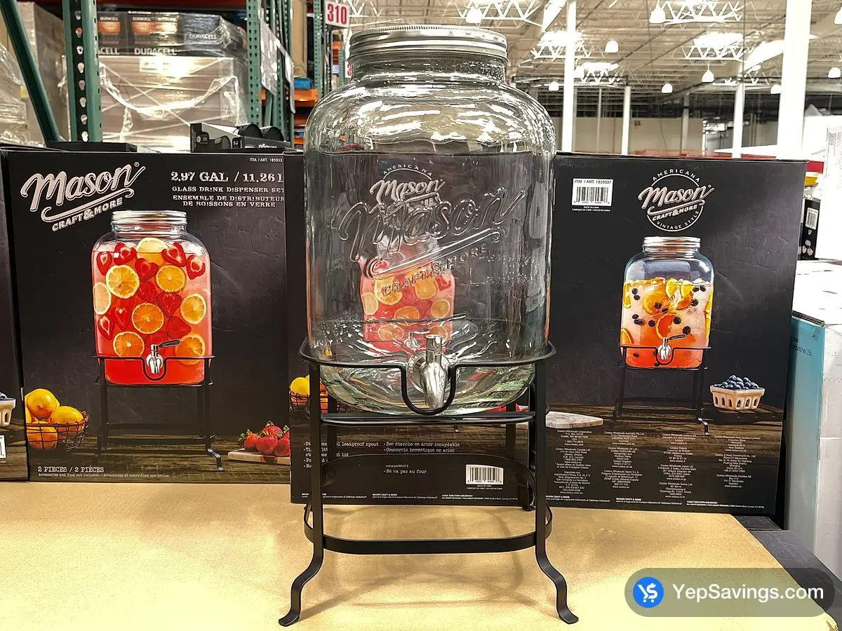 Costco MASON CRAFT BEVERAGE DISPENSER 11.26 L - Canada (ITM 1859337)