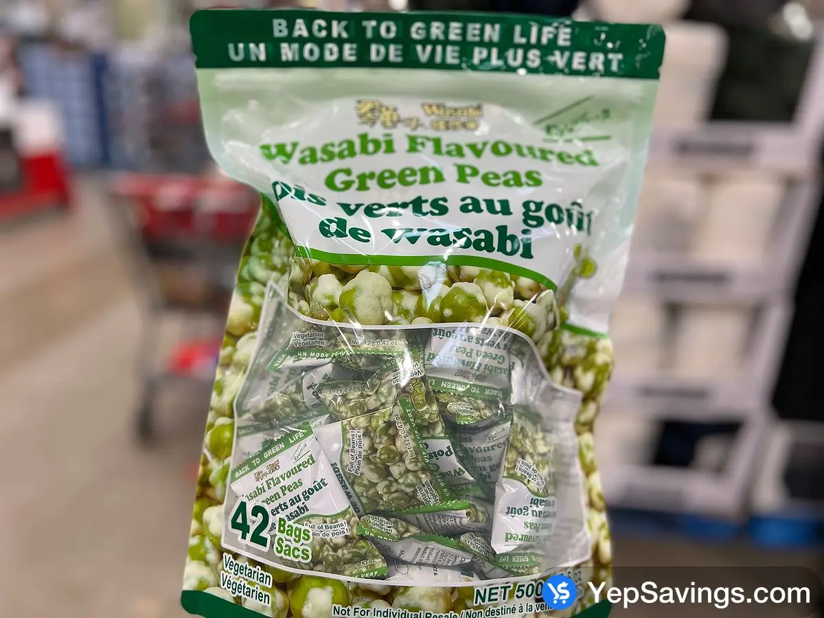 Costco WASABI GREEN PEAS WASABI GREEN PEAS 42 x 11.9 g - Canada (ITM 1761115)