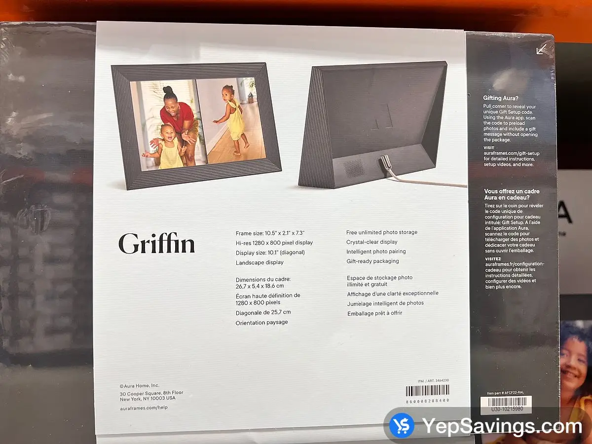 Costco AURA GRIFFIN DIGITAL FRAME 10.1 IN . - Canada (ITM 3464230)