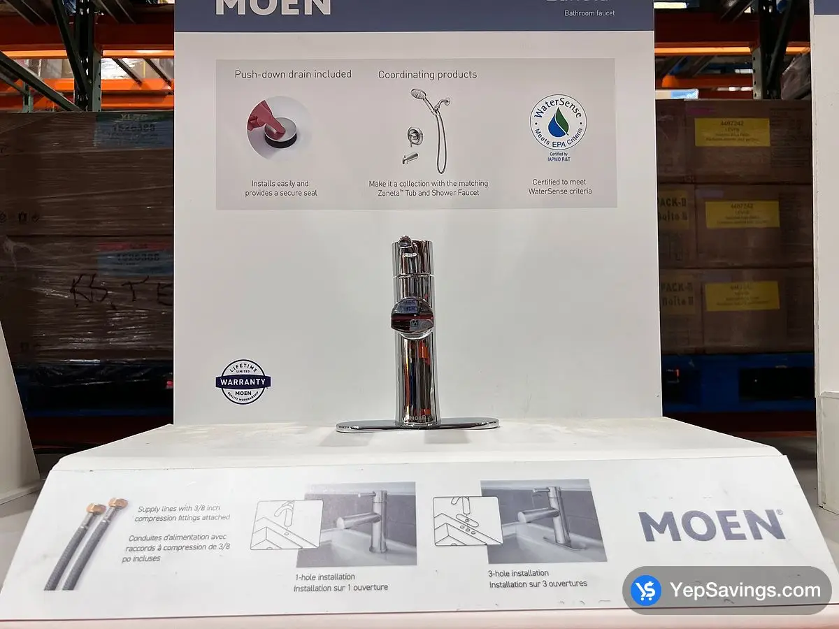 Costco MOEN BATHROOM FAUCET ZANETA Optional - Canada (ITM 1617292)