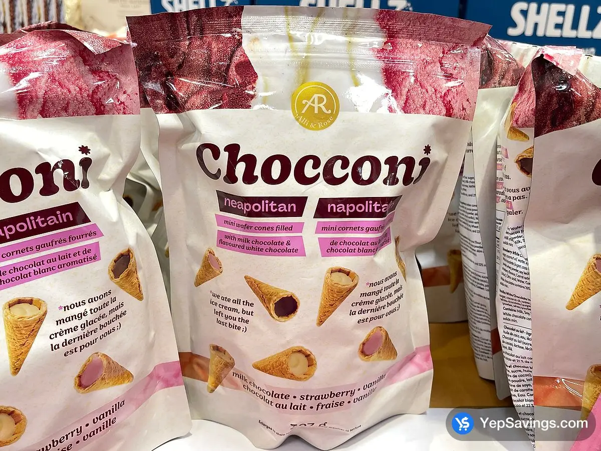 Costco CHOCCONI NEAPOLITAN MINI WAFER CONES 397 g - Canada (ITM 1863004)