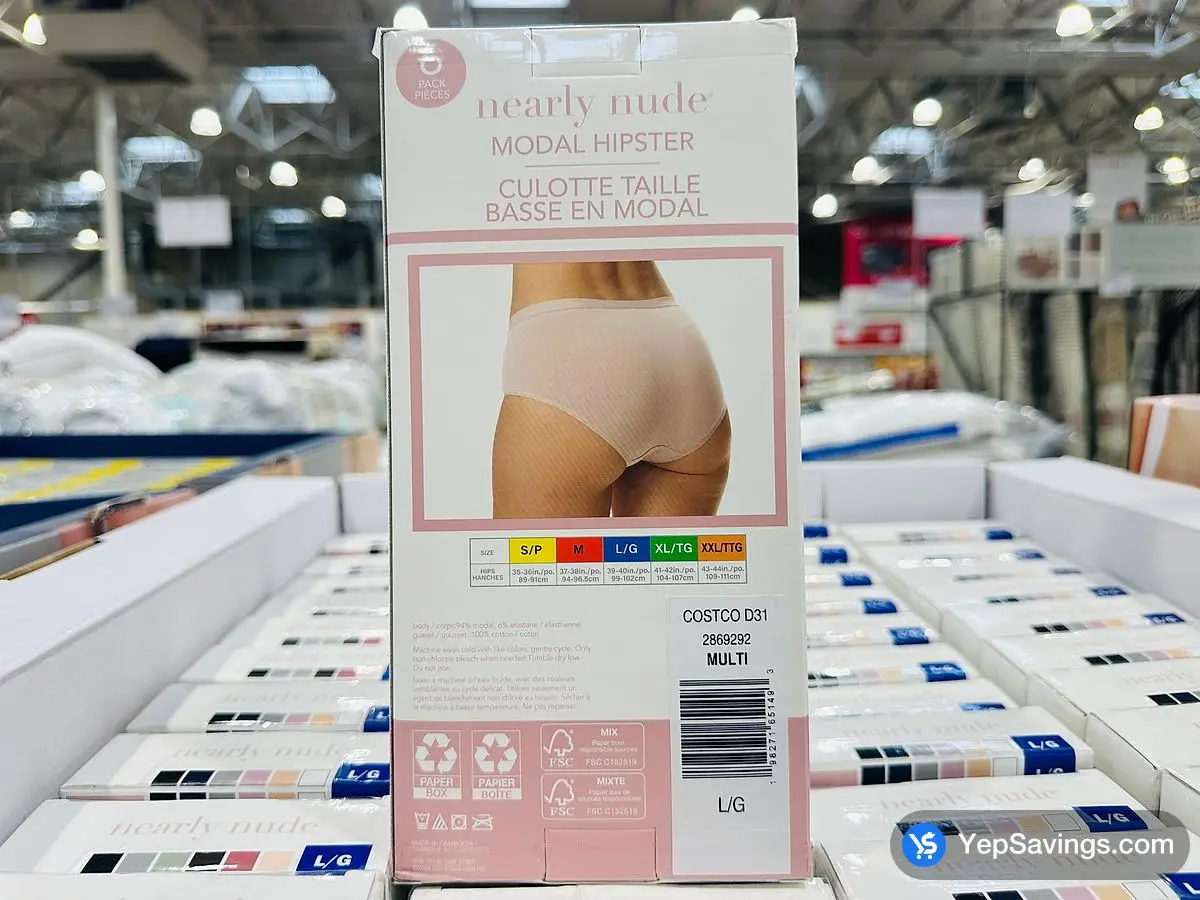 Costco NEARLY NUDE MODAL HIPSTER 6PK + WOMENS SIZES S - XXL - Canada (ITM 2869291)