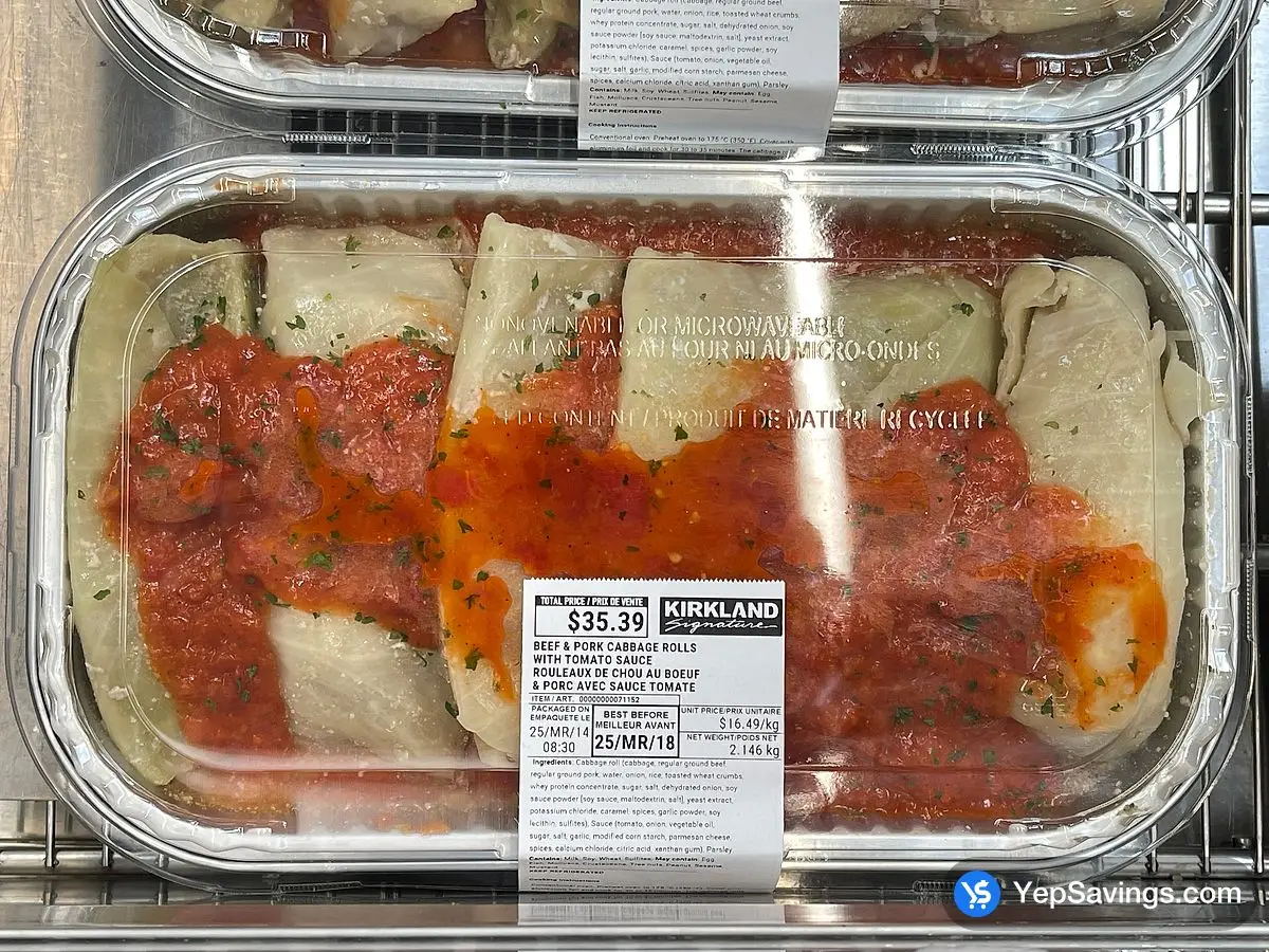 Costco BEEF & PORK CABBAGE ROLLS WTIH TOMATO SAUCE - Canada (ITM 71152)