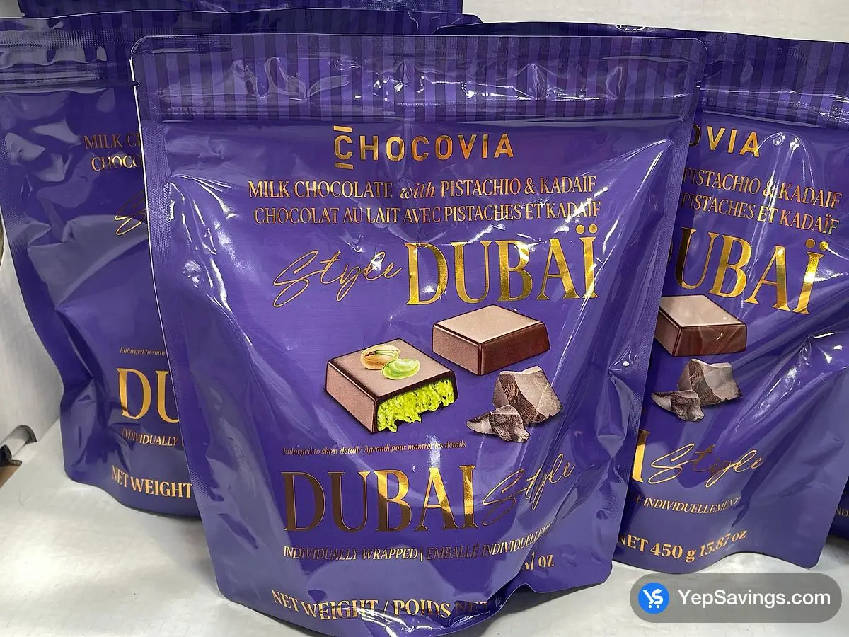 Costco CHOCOVIA DUBAI PICTACHIO CHOCOLATE 450 g - Canada (ITM 1906855)