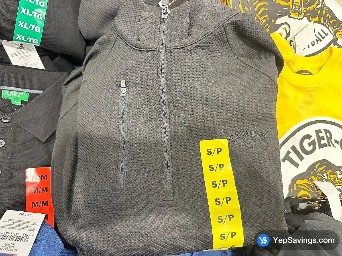 Costco CALLAWAY ACTIVE 1/4 ZIP + MENS SIZES S - XXL - Canada (ITM 1804070)