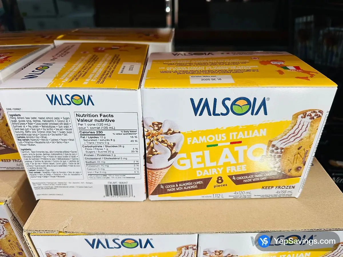 VALSOIA DAIRY - FREE GELATO Pack of 8 ITM 1806447 at Costco