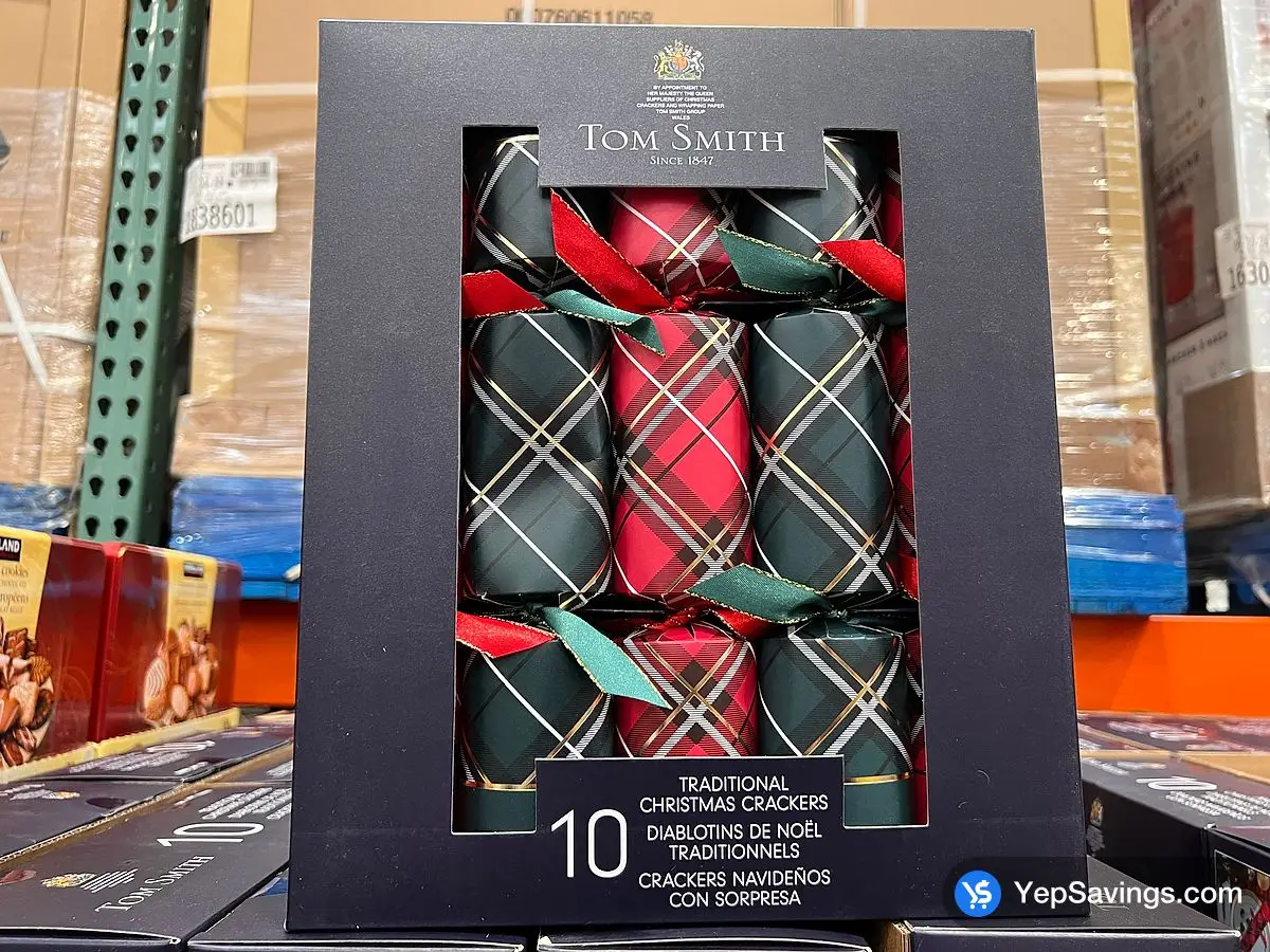 Costco TOM SMITH 10 TRADITIONAL CHRISTMAS CRACKERS - Canada (ITM 1538965)