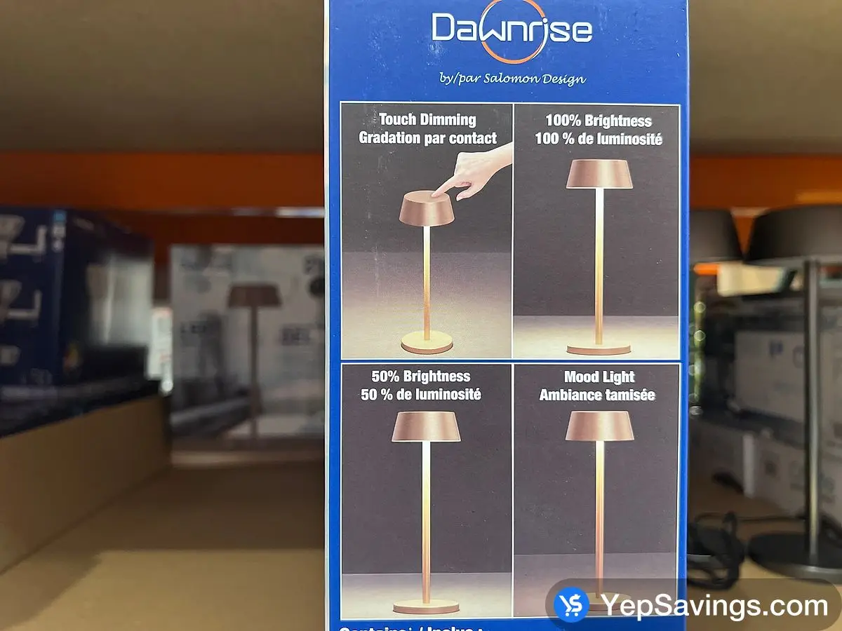 Costco LED TABLE LAMP RECHARGEABLE PACK OF 2 - Canada (ITM 1753677)