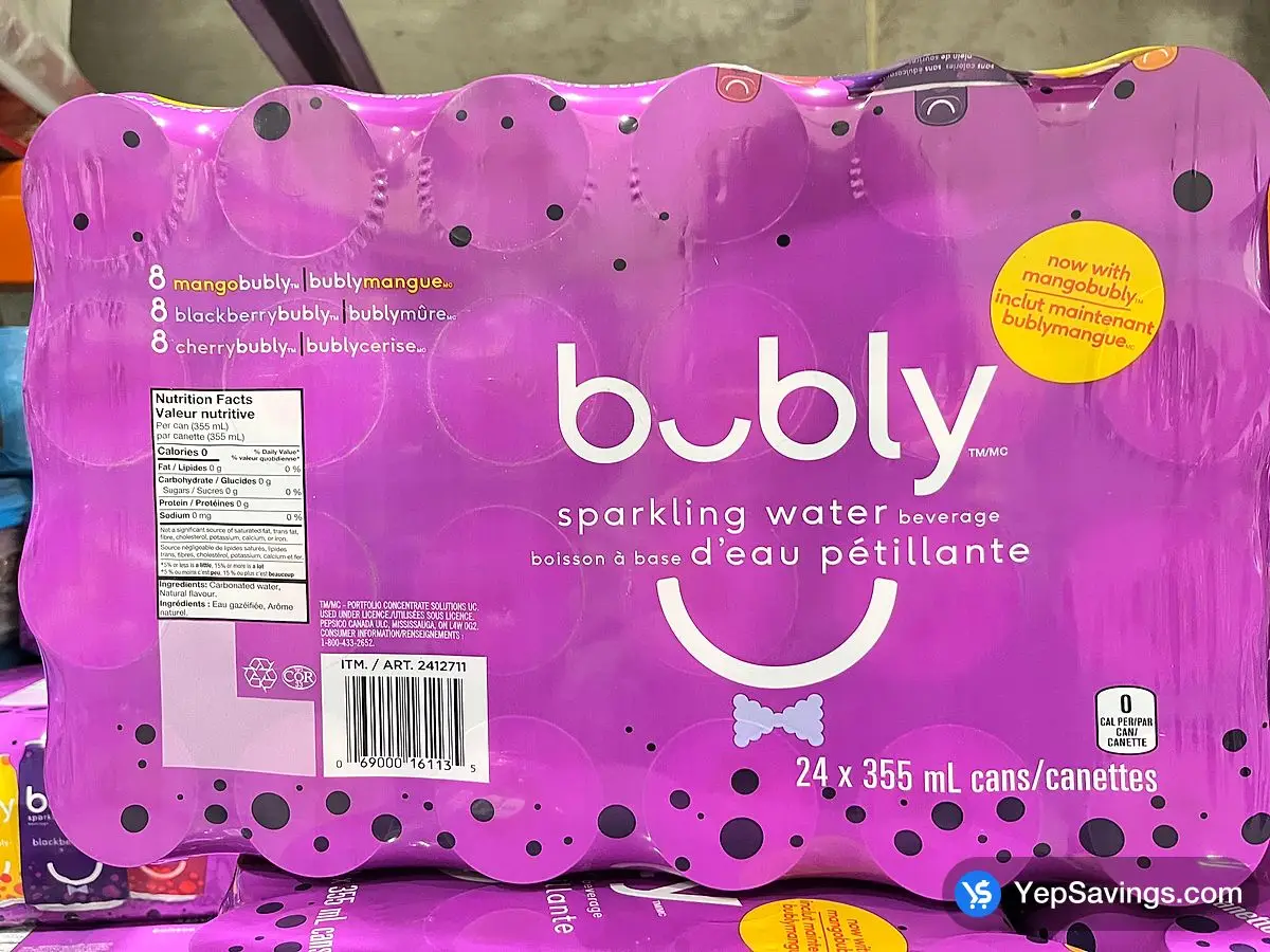 Costco BUBLY SPARKLING WATER 24 x 355 mL - Canada (ITM 2412711)