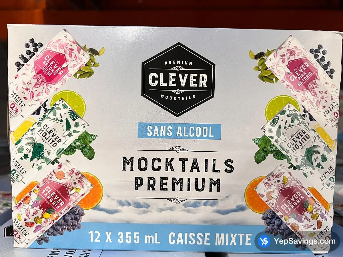 CLEVER PREMIUM MOCKTAILS MIX PACK 12 x 355 mL ITM 1778741 at Costco