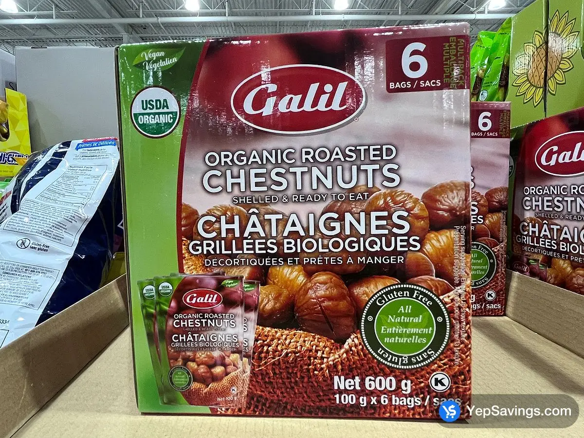 Costco GALIL ORGANIC CHESTNUTS 6 x 100 g - Canada (ITM 1092438)