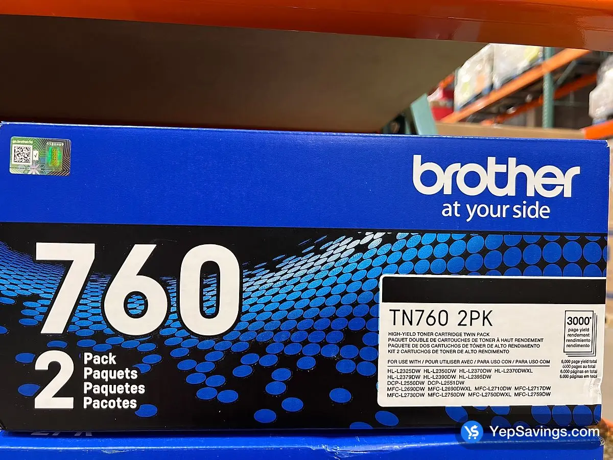 BROTHER TONER TN760 - K PACK OF 2 ITM 1352389 at Costco