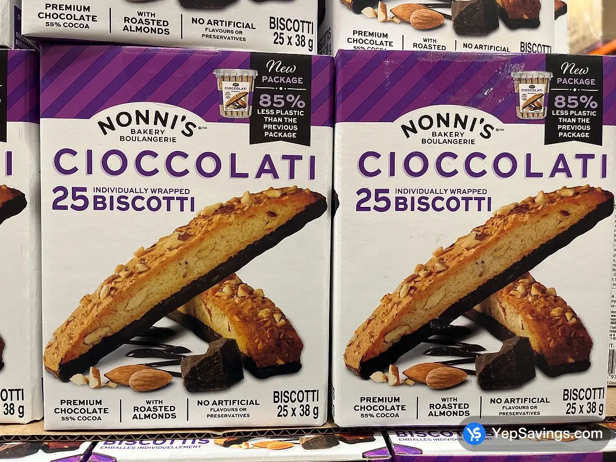 Costco NONNI'S BISCOTTI ALMOND DARK CHOCOLATE 943 g - Canada (ITM 1756388)