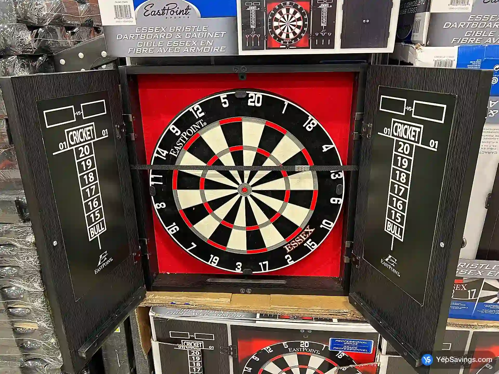 Costco EASTPOINT ESSEX DARTBOARD WITH CABINET - Canada (ITM 1734476)