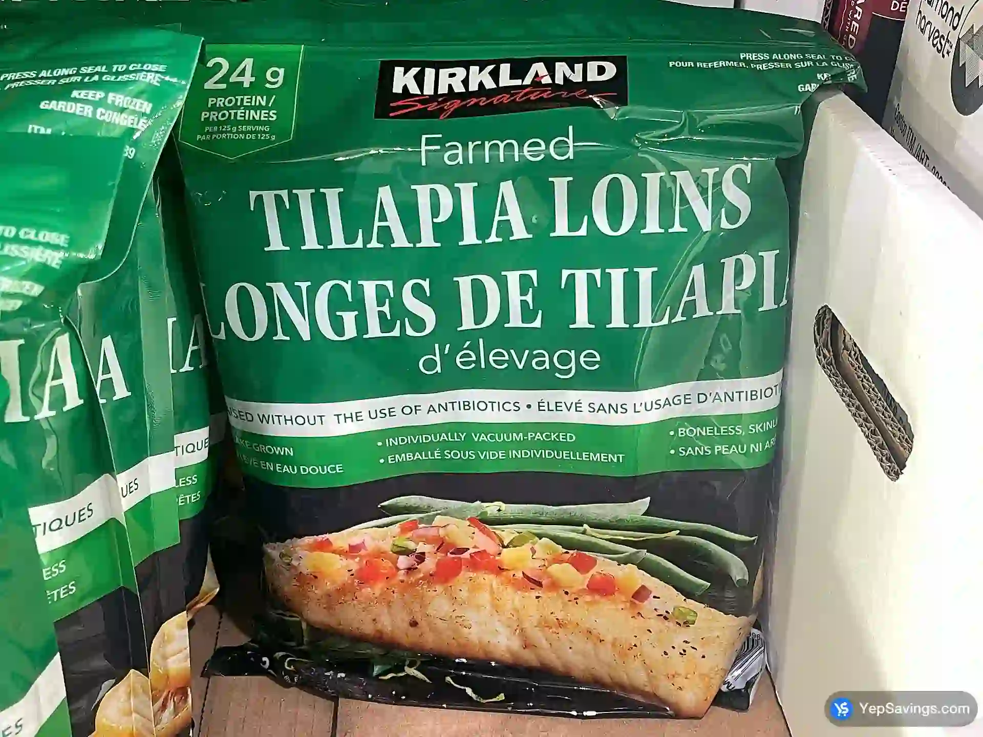 Costco KIRKLAND SIGNATURE TILAPIA LOINS 1.36 kg - Canada (ITM 1139689)