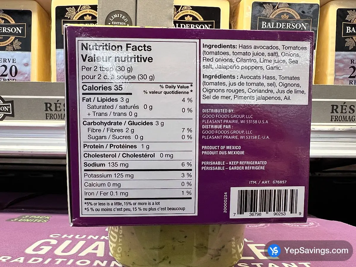 GOOD FOODS TABLESIDE GUACAMOLE 3 X 283 g ITM 676857 at Costco