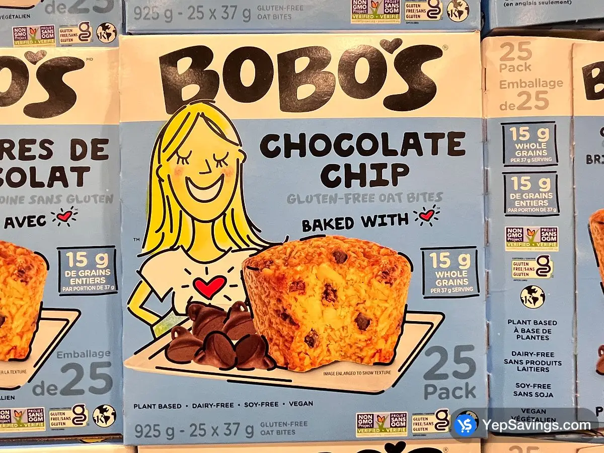 Costco BOBO'S OAT BITES CHOCOLATE CHIP 25 x 37 g - Canada (ITM 4161111)