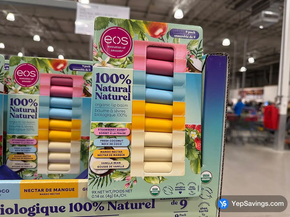 Costco EOS NATURAL SHEA LIP BALMS PACK OF 9 - Canada (ITM 5592024)