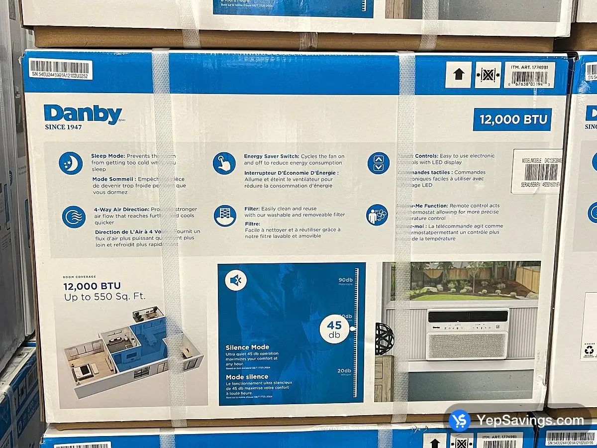 Costco DANBY WINDOW AIR CONDITIONER 12,000 BTU - Canada (ITM 1774981)