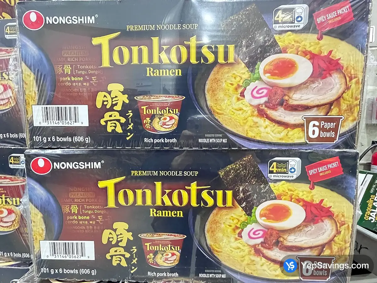 NONG SHIM TONKOTSU RAMEN 6x101g ITM 1407434 at Costco