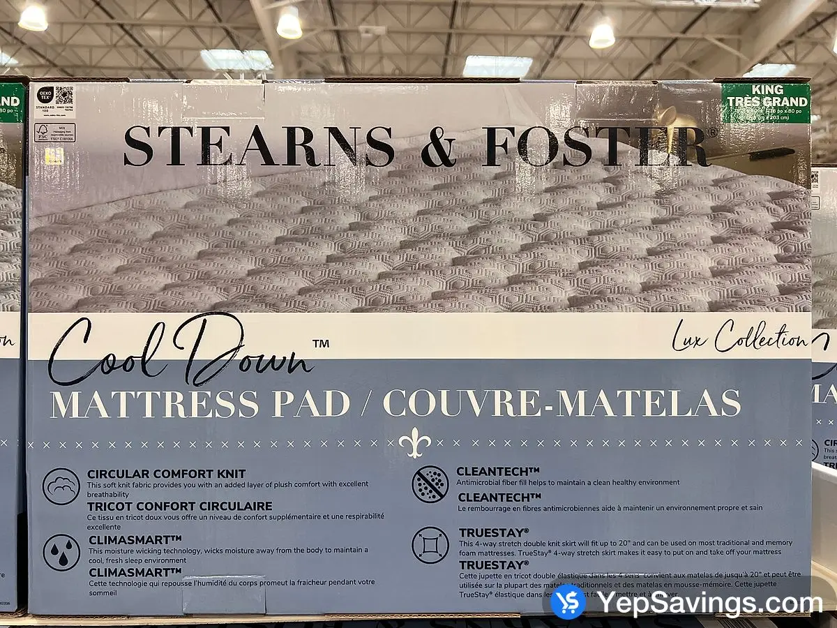 Costco STEARNS & FOSTER MATTRESS PAD KING 78 " X 80 " - Canada (ITM 3800662)