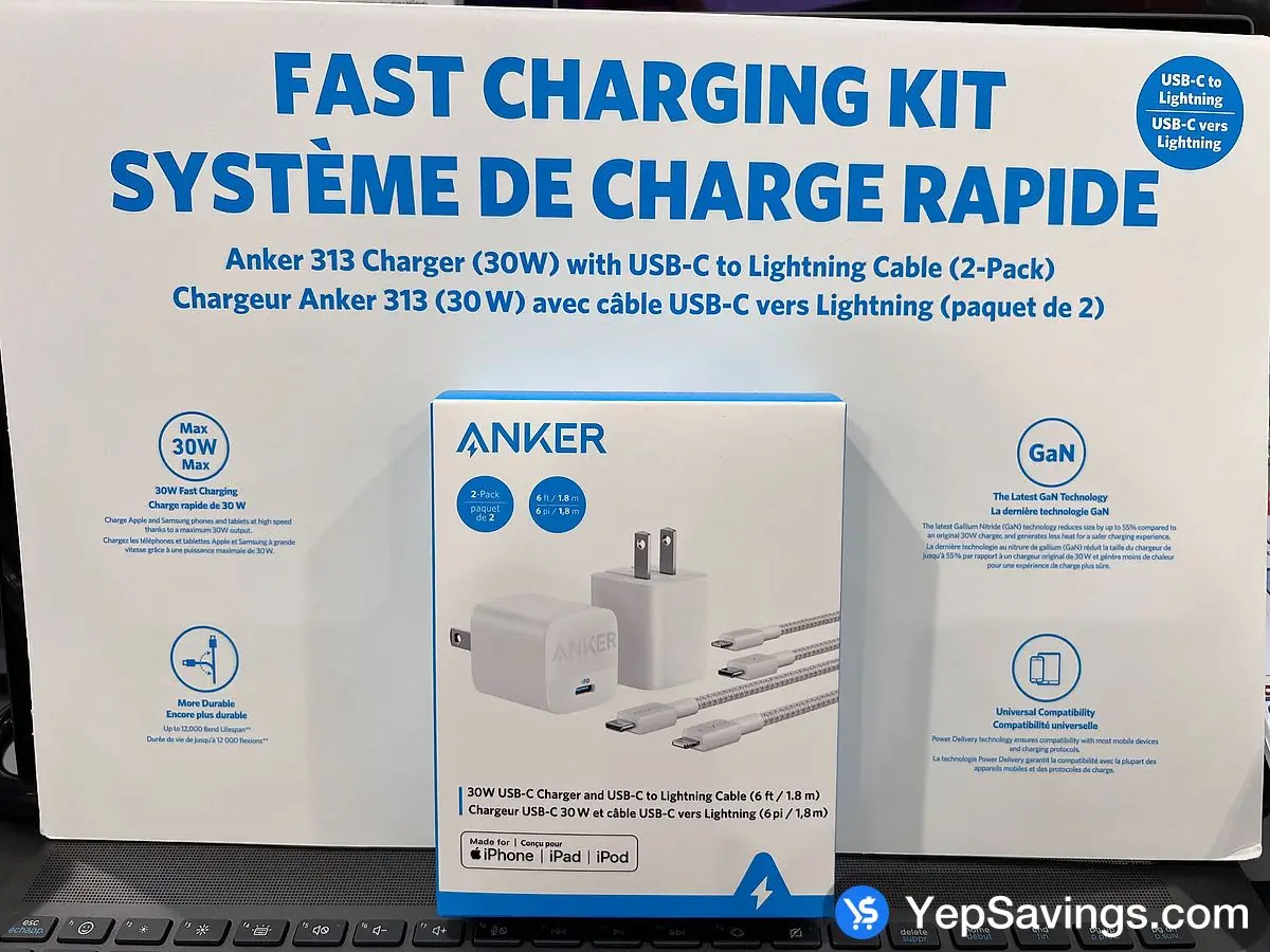 ANKER LIGHTNING CABLE BUNDLE 2 - PACK ITM 3431200 at Costco