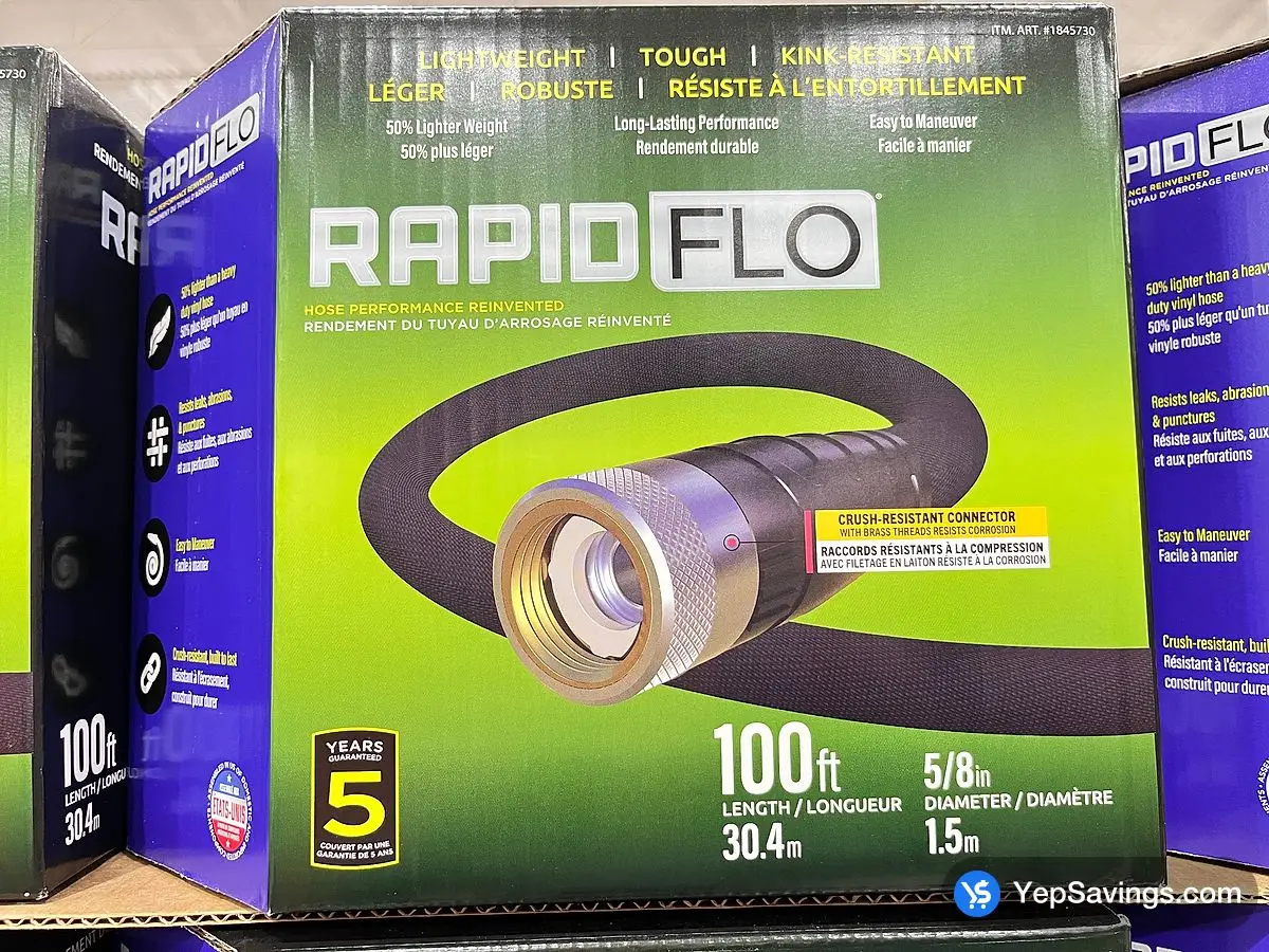Costco RAPIDFLO COMPACT GARDEN HOSE 30.4m ( 100ft ) - Canada (ITM 1845730)