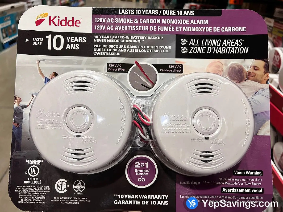 Costco KIDDE SMOKE & CO ALARM PACK OF 2 - Canada (ITM 1475398)