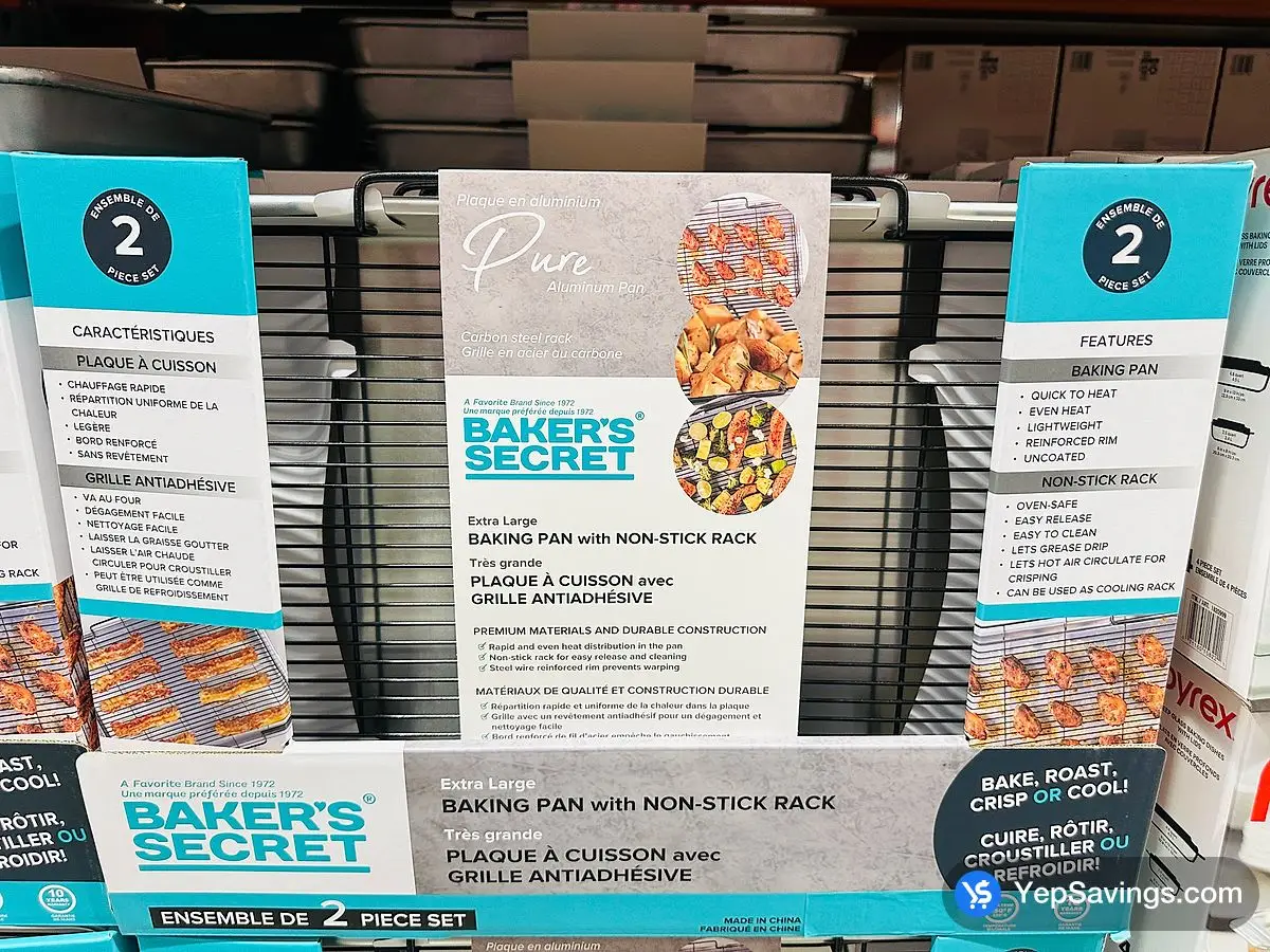 Costco BAKER'S SECRET XL BAKING PAN W / RACK 53 cm x 38 cm x 5.8 cm - Canada (ITM 1821985)
