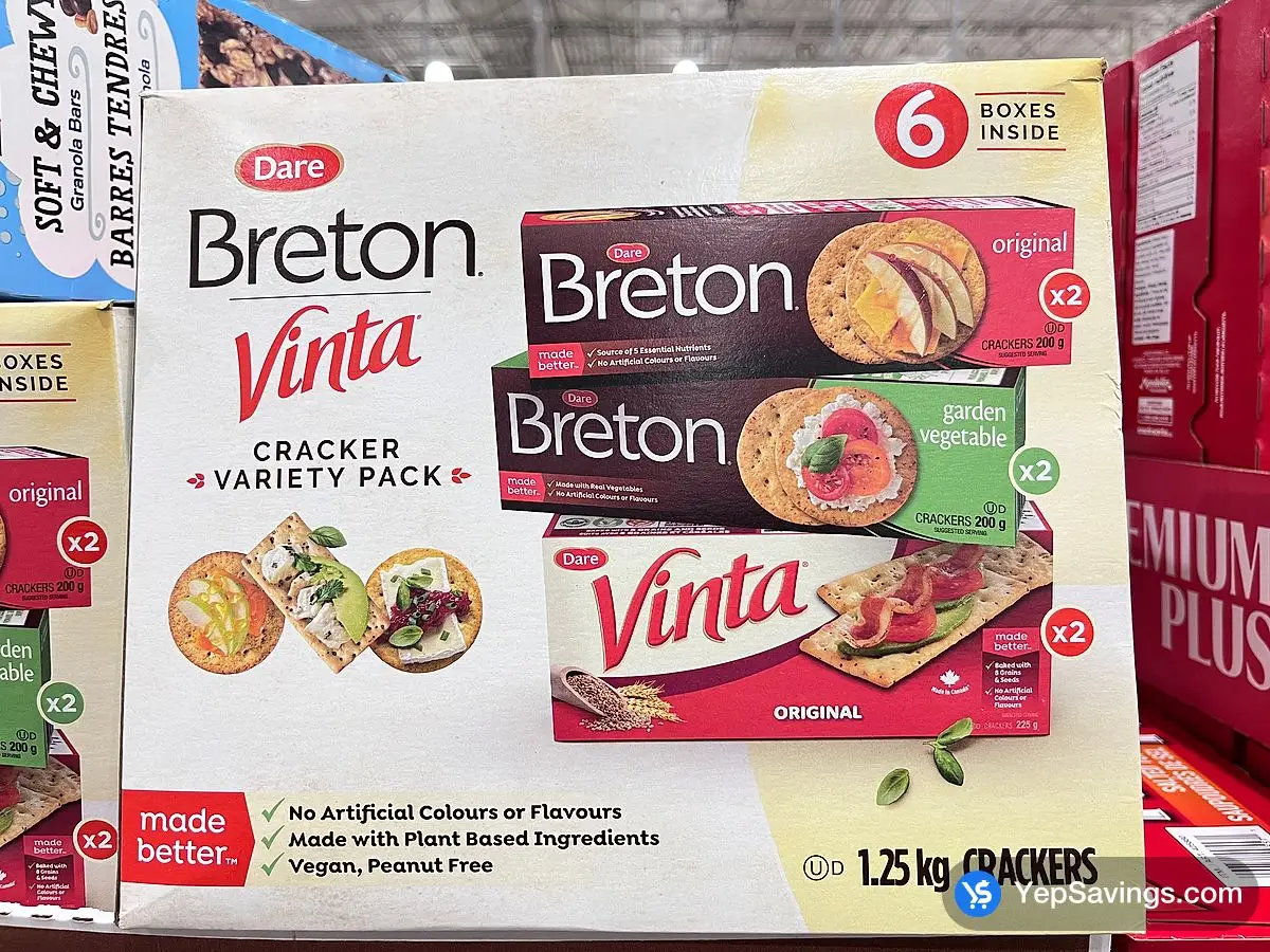 Costco DARE CRACKERS VARIETY 6 PACK 1.25 kg - Canada (ITM 1720359)