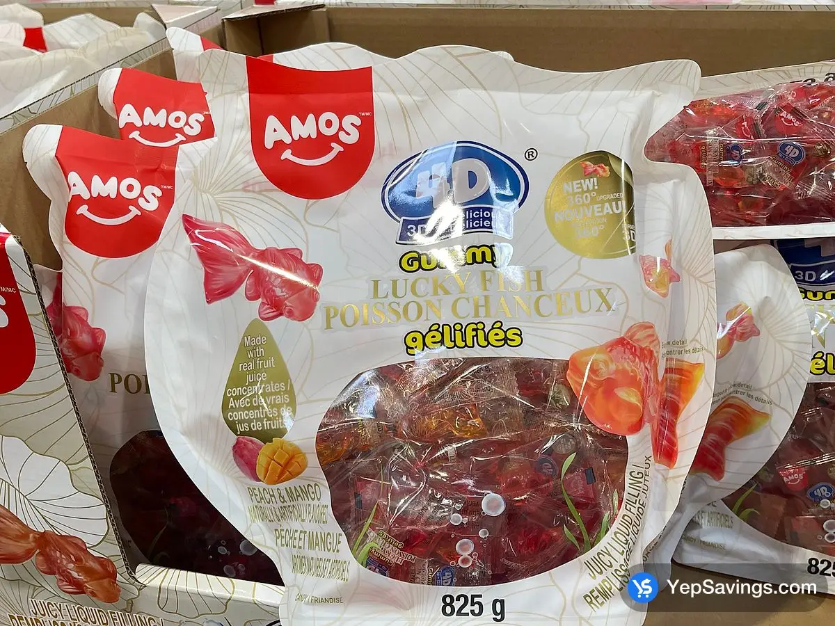 Costco AMOS 4D GUMMY LUCKY FISH 825 g - Canada (ITM 1876066)