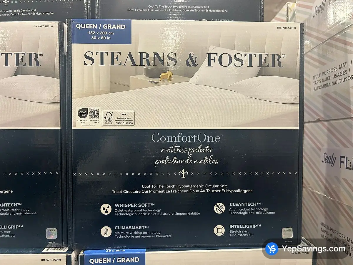 Costco STEARNS & FOSTER MATTRESS PROTECTOR QUEEN 60 " X 80 " - Canada (ITM 1727193)