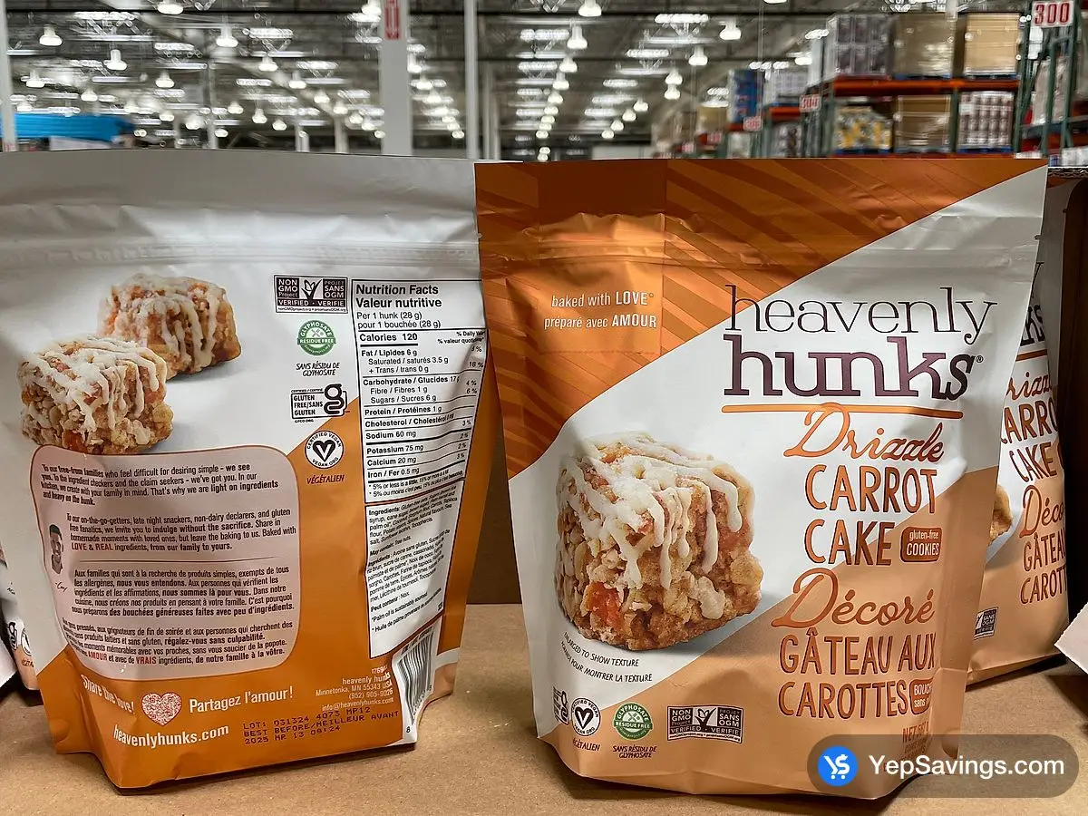 Costco HEAVENLY HUNKS CARROT CAKE DRIZZLE 567 g - Canada (ITM 1769441)