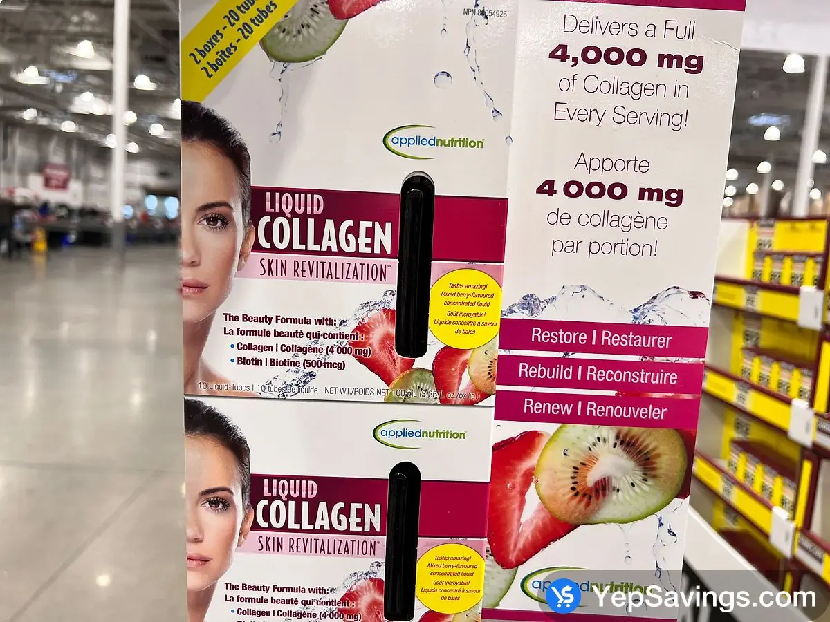 APPLIED NUTRITION LIQUID COLLAGEN 4000 MG 20 TUBES ITM 1015413 at Costco