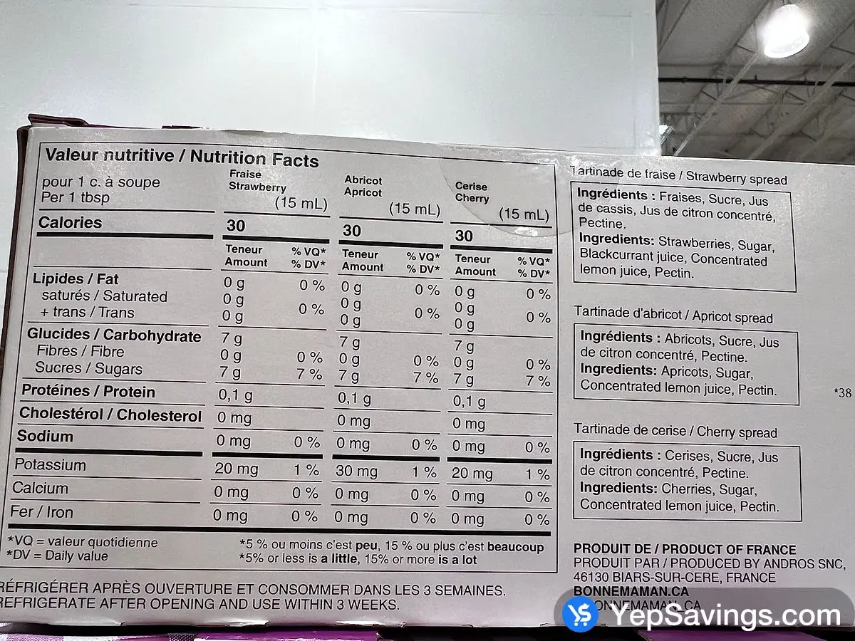 Costco BONNE MAMAN TRIO 3 x 290 mL - Canada (ITM 7894562)